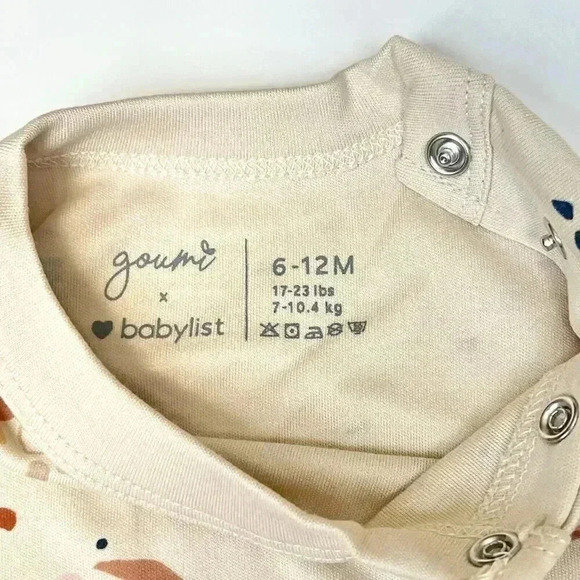 NWT Goumi Kids x Babylist Long Sleeve Floral Bodysuit Morocco Baby Girls 6-12m - Picture 3 of 8